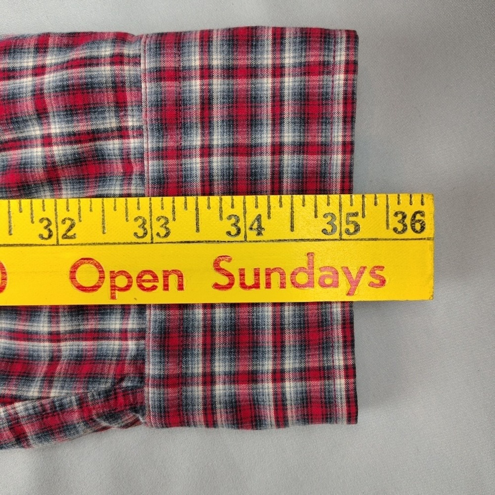 Ralph Lauren Custom Fit Red Plaid Button-Down Shirt Mens Large Long Sleeve EUC - Picture 14 of 16